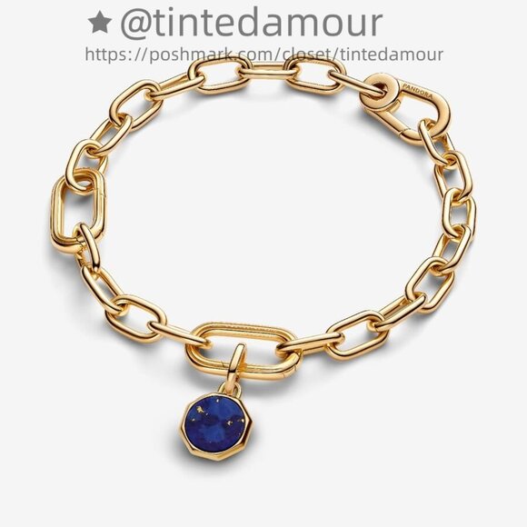 Pandora Blue Engravable Mini Medallion Charm - Picture 4 of 7